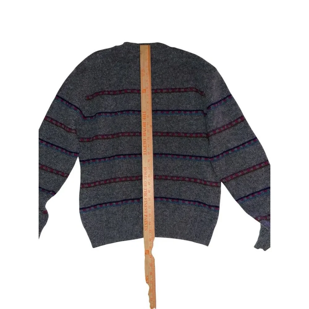 Jantzen VTG‎ Sweater Mens XL Gray Long Sleeve Wool Crew Neck USA Made Vintage